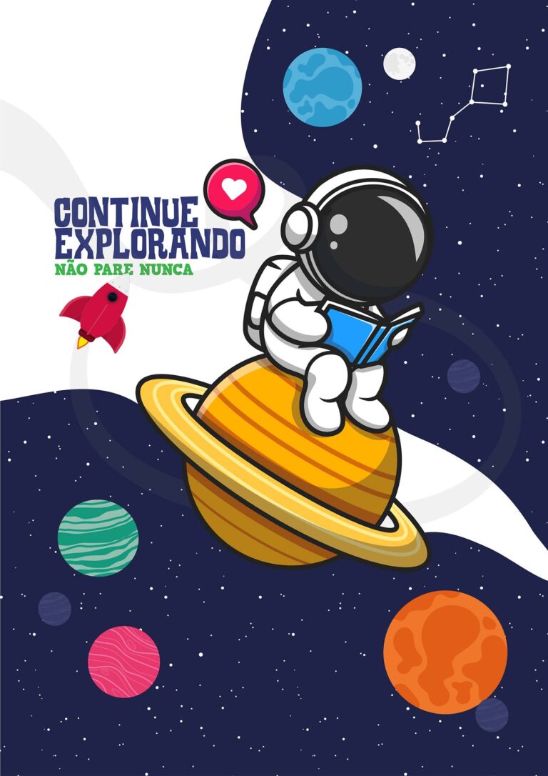 Capa De Caderno Astronauta Fazendo A Nossa Festa