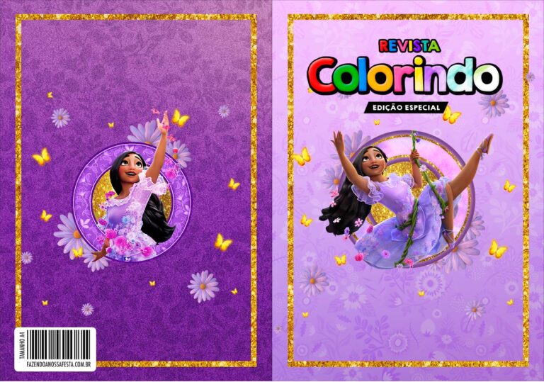 Capa Livrinho Para Colorir Isabela Encanto Disney Fazendo A Nossa Festa