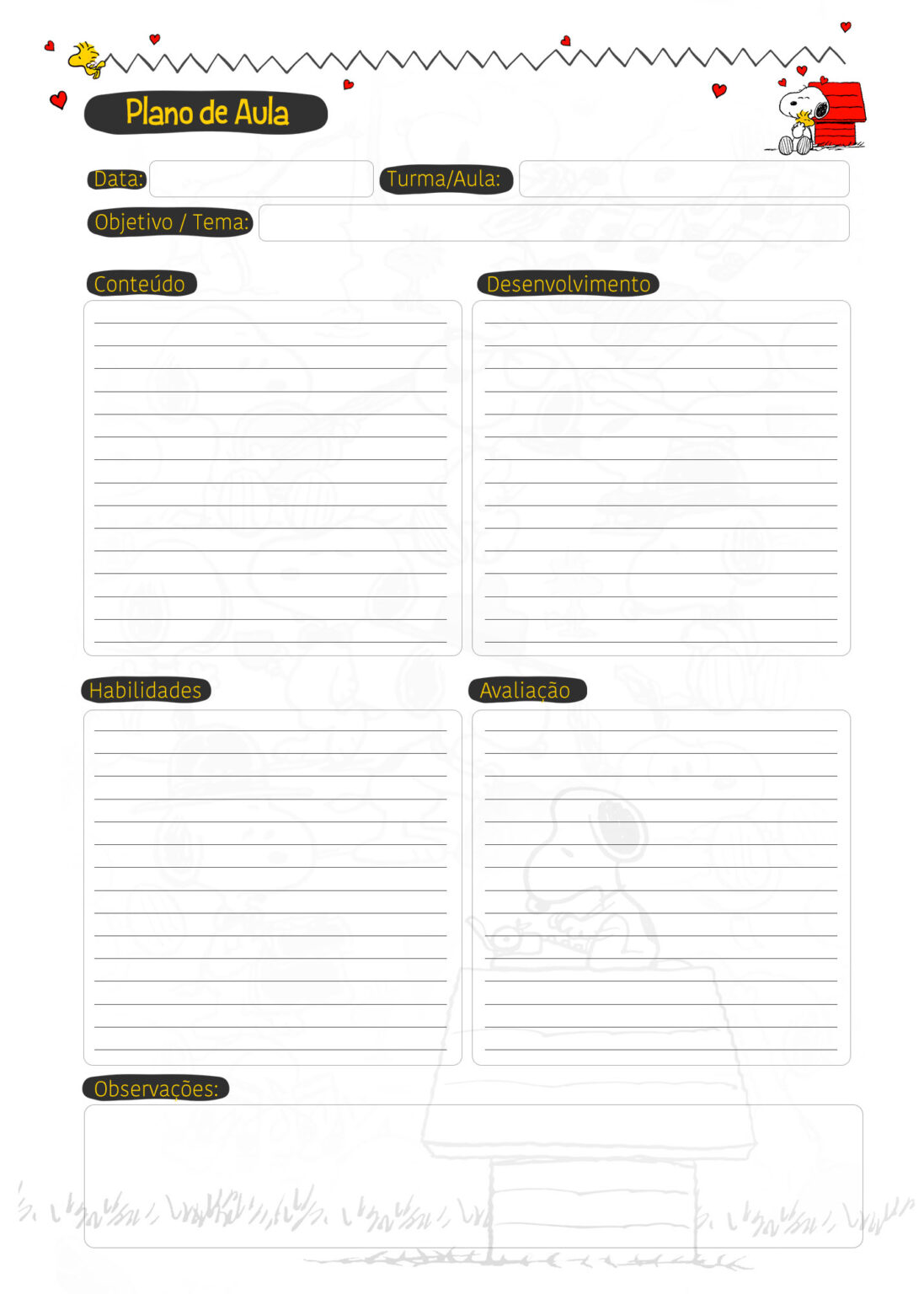 Caderno Planejamento Professor 2023 Snoopy Plano De Aula Fazendo A