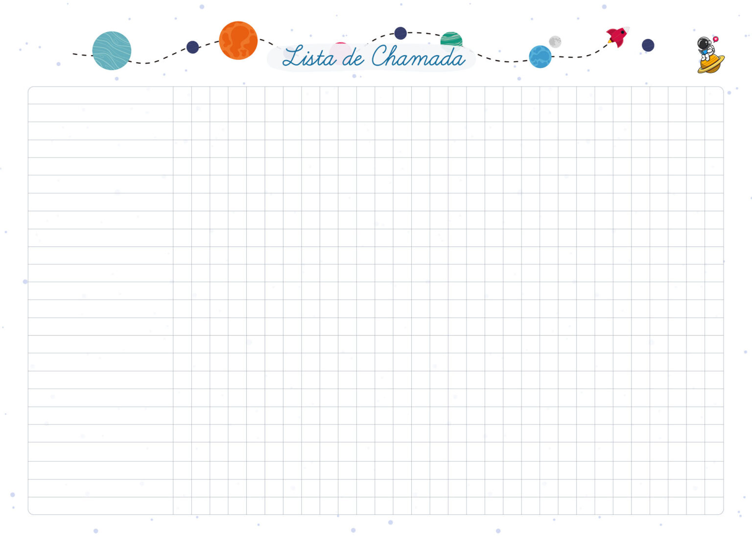 Planner Professores 2023 Astronauta Lista De Chamada Fazendo A Nossa