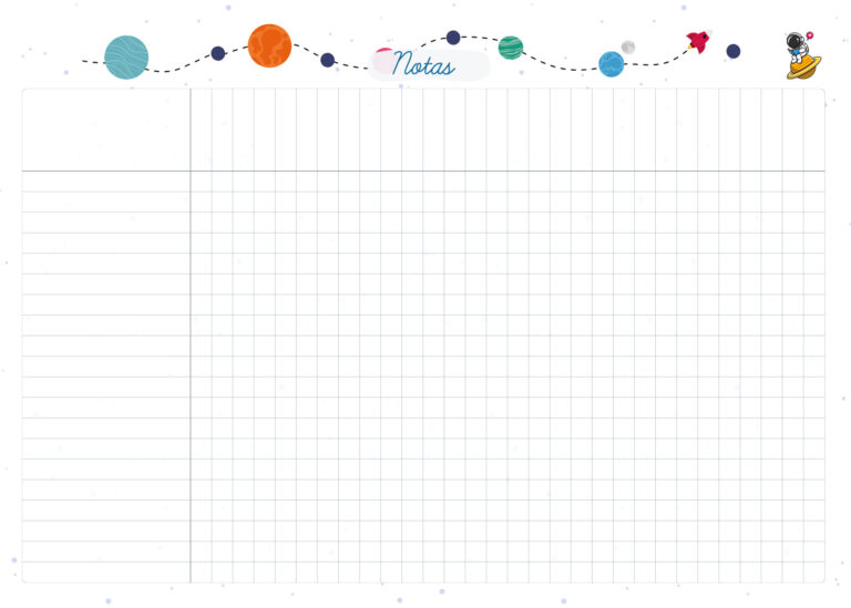 Planner Professores Astronauta Notas Fazendo A Nossa Festa