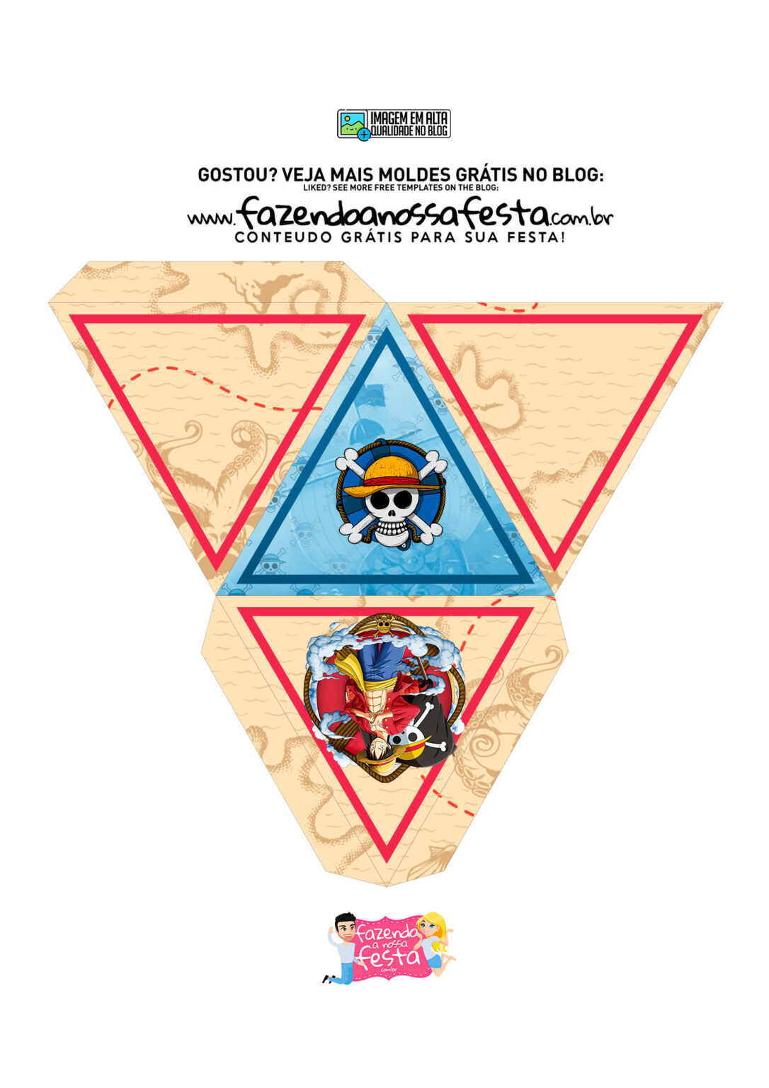 Caixa Triangulo One Piece Fazendo A Nossa Festa