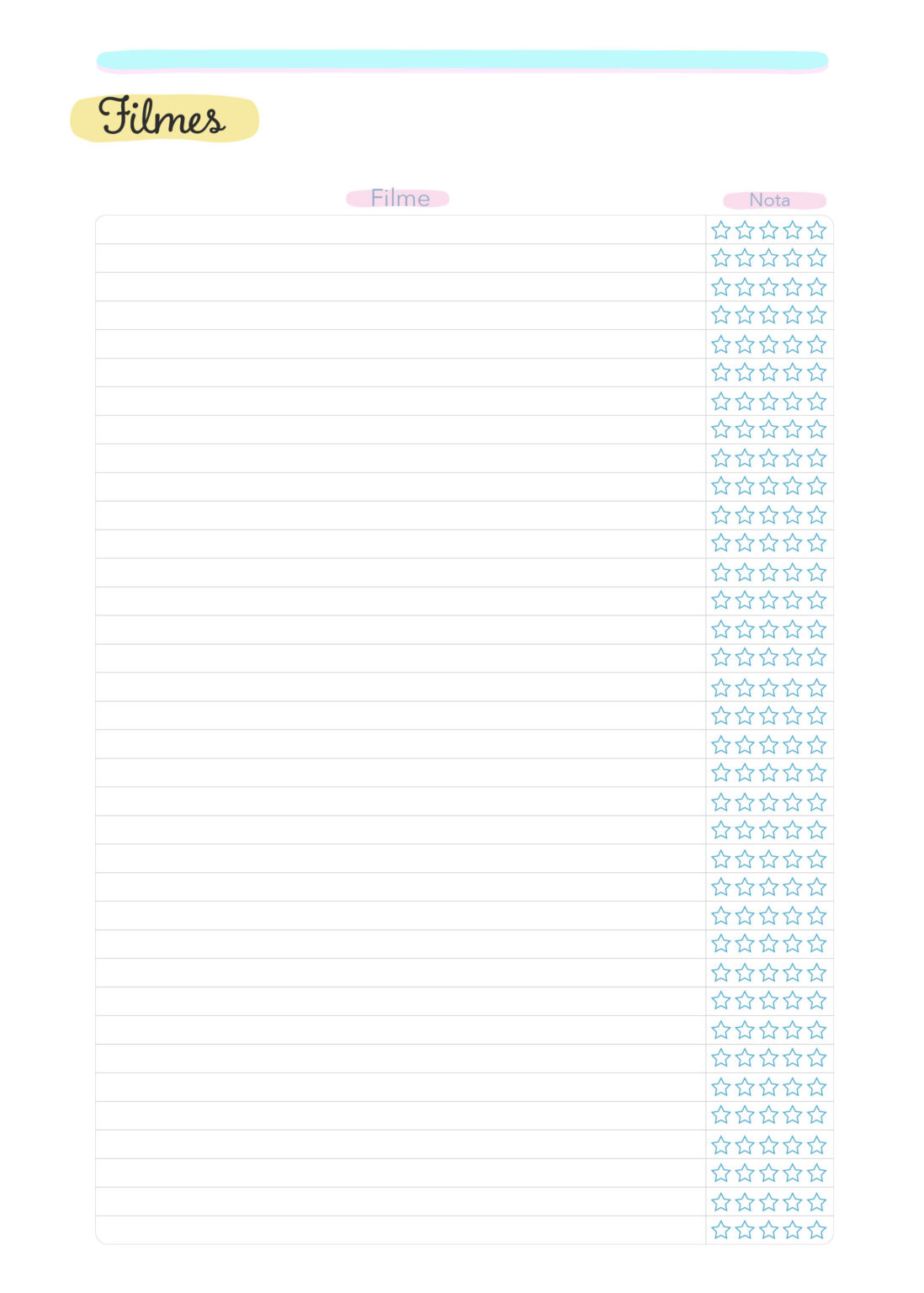 Filmes Planner 2024 Colorido Fazendo A Nossa Festa