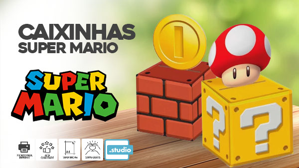 Convite Aniversário Super Mario World - Edite grátis com nosso editor online