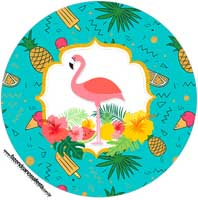 Kit Festa Flamingo Tropical