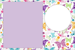 Fundo de Borboletas Coloridas – Kit Completo com molduras para convites, rótulos para guloseimas, lembrancinhas e imagens!