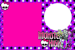 Monster High Roxo e Pink – Kit Completo com molduras para convites, rótulos para guloseimas, lembrancinhas e imagens!