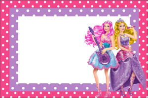 Barbie Princesa e a Pop Star – Kit Completo com molduras para convites, rótulos para guloseimas, lembrancinhas e imagens!