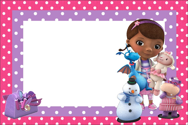 Doutora Brinquedos (Doc Mcstuffins) – Kit Completo com molduras para convites, rótulos para guloseimas, lembrancinhas e imagens!
