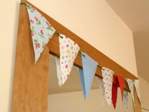 decorative bunting angle view