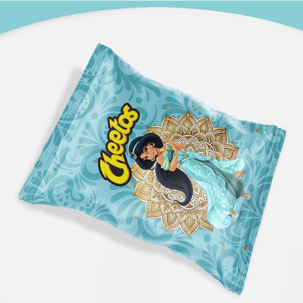 Salgadinho Cheetos Kit Festa Jasmine e Aladdim para imprimir