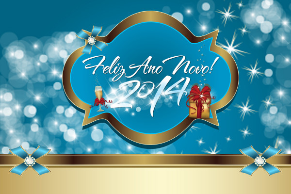 Ano Novo Azul e Dourado – Kit Completo com molduras para convites, rótulos para guloseimas, lembrancinhas e imagens!