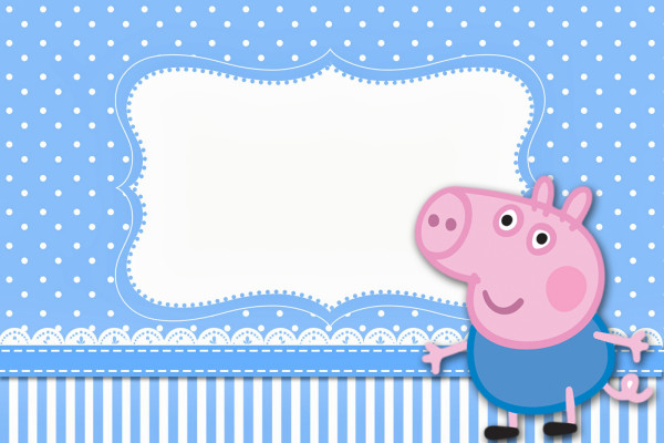 George Pig (Peppa Pig) – Kit Completo com molduras para convites, rótulos para guloseimas, lembrancinhas e imagens!