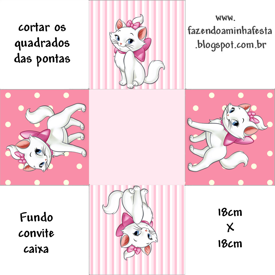 Convite com corte especial - Gata Marie