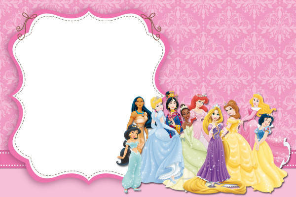 Princesas da Disney – Kit Completo Digital com molduras para convites, rótulos para guloseimas, lembrancinhas e imagens!