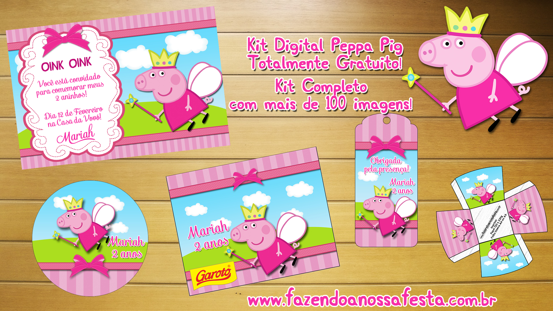 Kit Digital para imprimir pepa pig