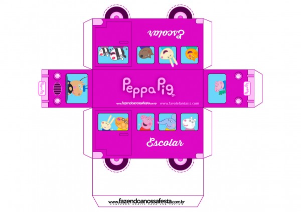 Peppa Pig busA4 Rosa