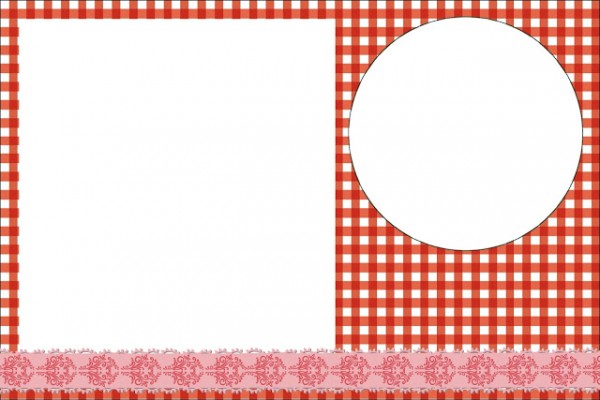 Xadrez Vermelho e Branco – Kit Completo com molduras para convites, rótulos para guloseimas, lembrancinhas e imagens!