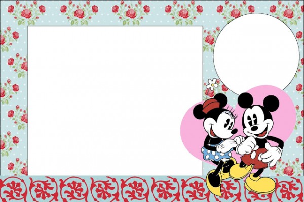 Mickey e Minnie Romântico Vintage – Kit Completo com molduras para convites, rótulos para guloseimas, lembrancinhas e imagens!
