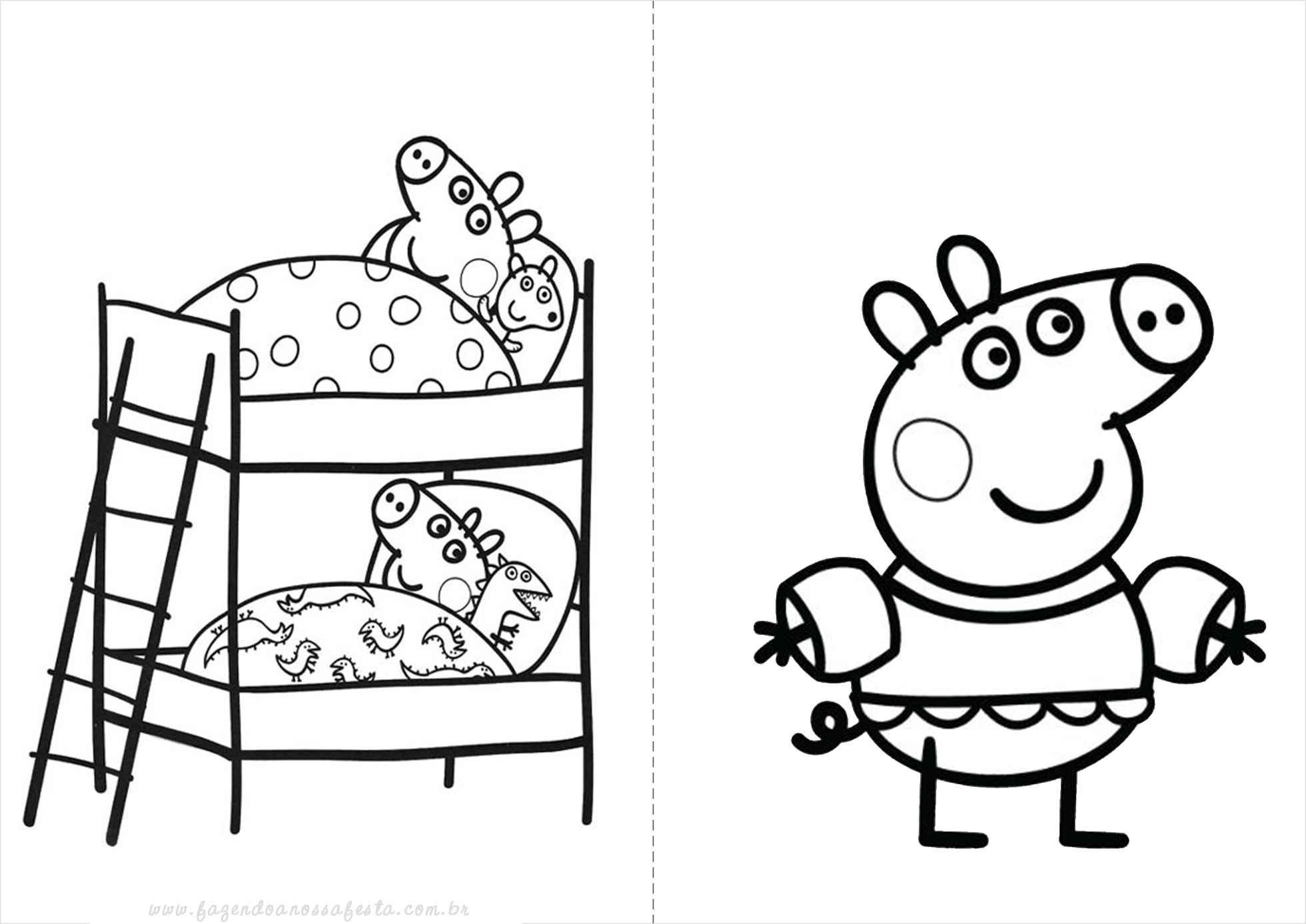 Peppa Pig - Revista desenhos para colorir: É aniversário da Peppa