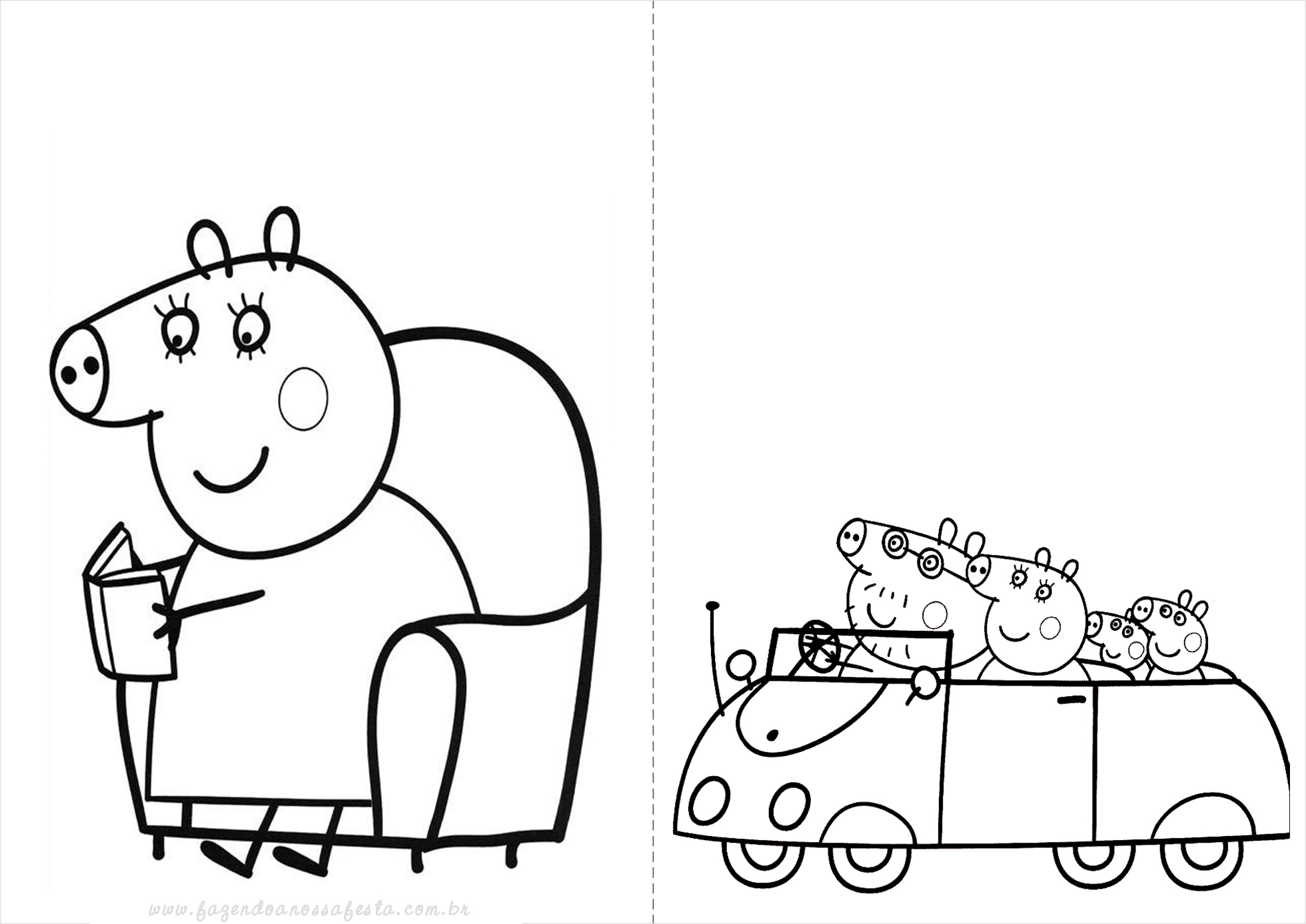 Peppa Pig - Revista desenhos para colorir: É aniversário da Peppa