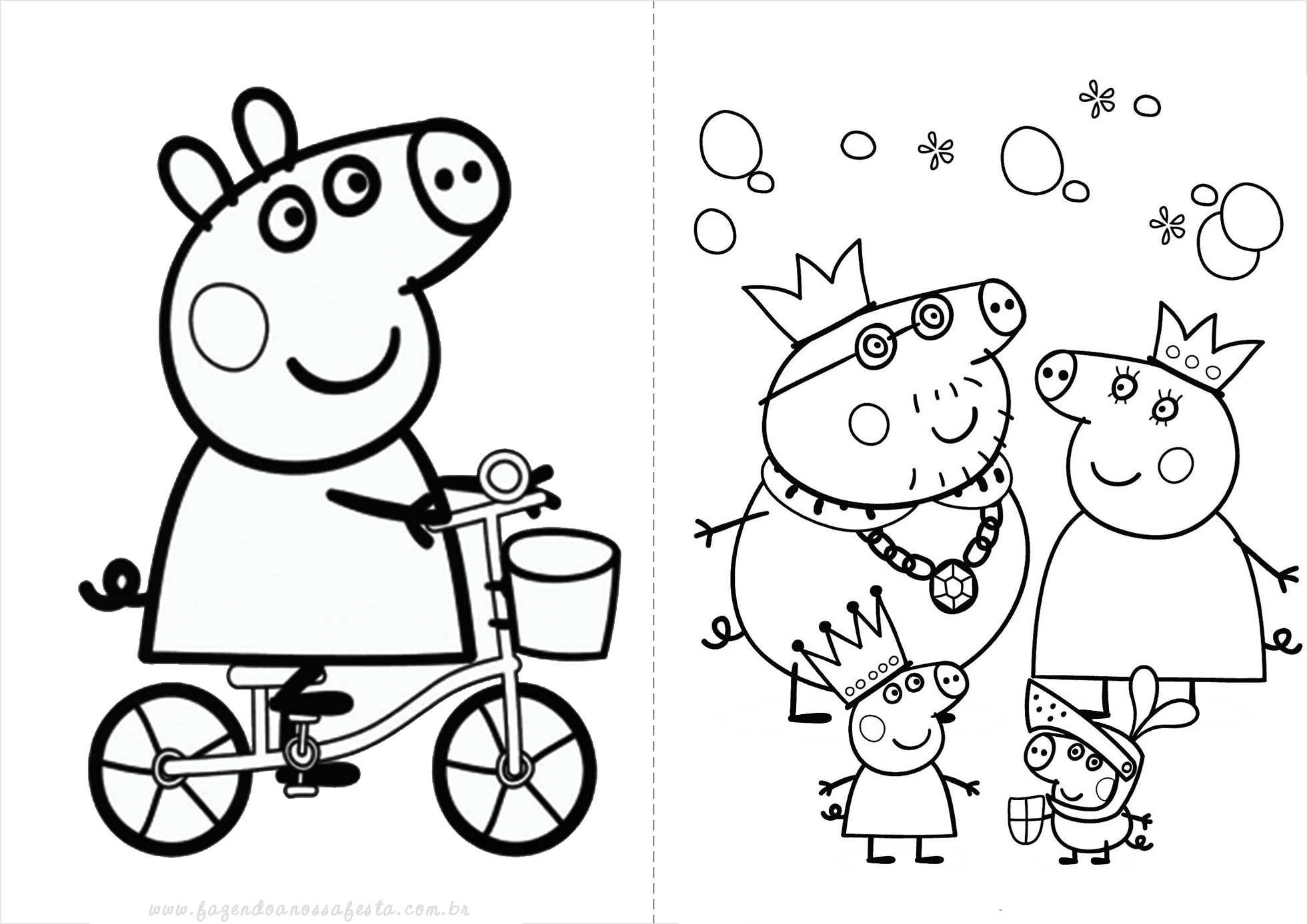 Páginas para colorir Peppa Pig - Imprimir ou baixar grátis