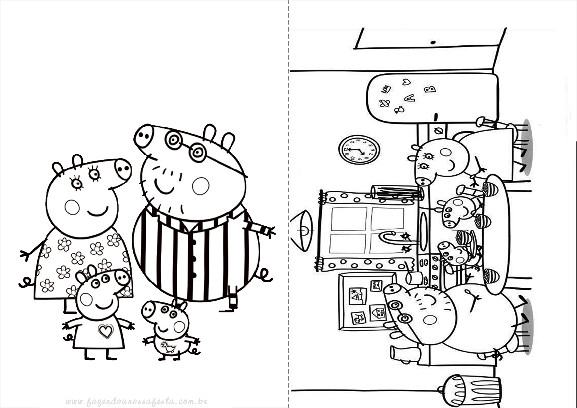 Páginas para colorir Peppa Pig - Imprimir ou baixar grátis