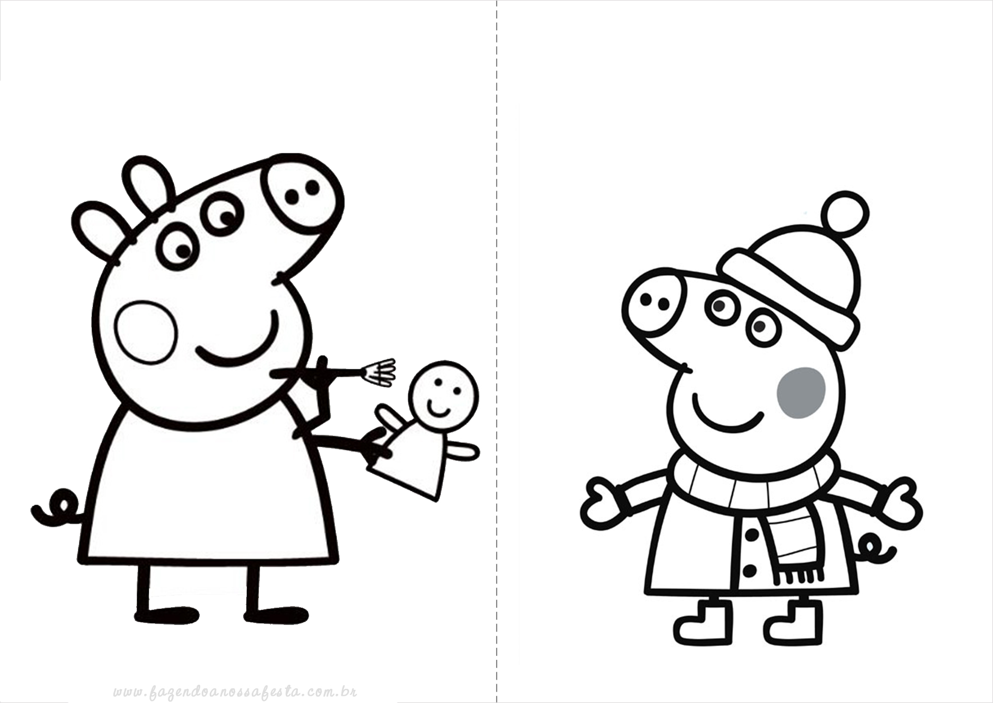 Peppa Pig - Revista desenhos para colorir: É aniversário da Peppa