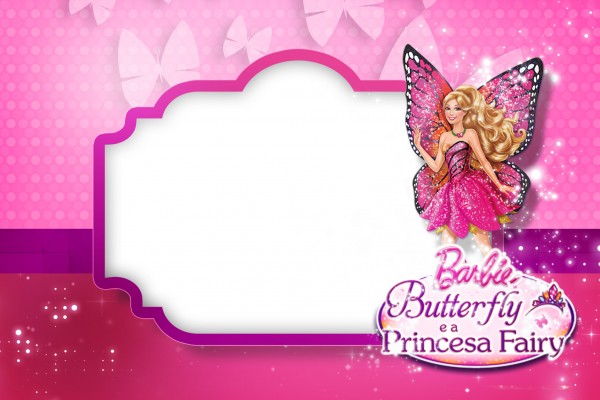 Barbie Butterfly Convite 1