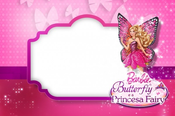 Barbie Butterfly  – Kit Completo Digital com molduras para convites, rótulos para guloseimas, lembrancinhas e imagens!