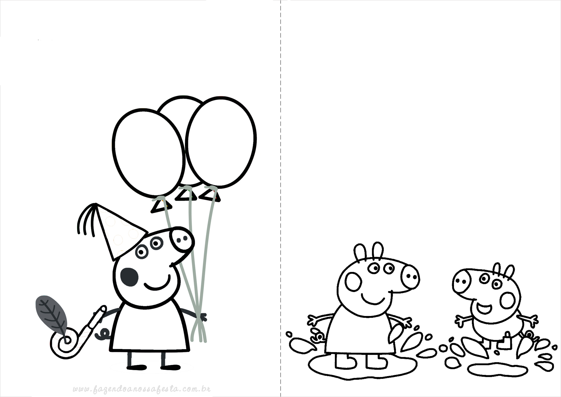 Colorindo Peppa Pig Mamae Pig e George, Pintando Peppa