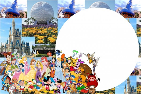 Walt Disney World com Personagens para Meninas – Kit Completo com molduras para convites, rótulos para guloseimas, lembrancinhas e imagens!