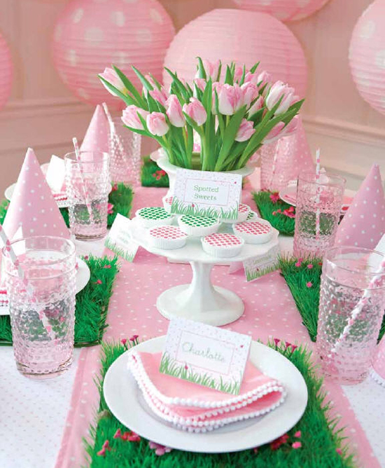 pink spring ladybug party