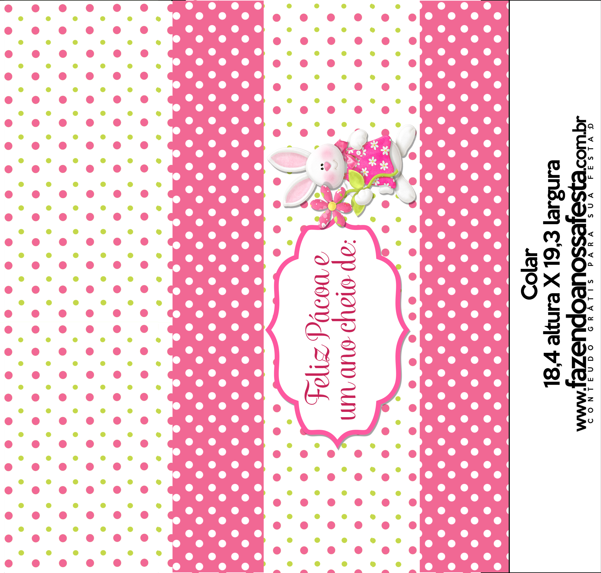 Caixa de Bis Páscoa Rosa - para imprimir