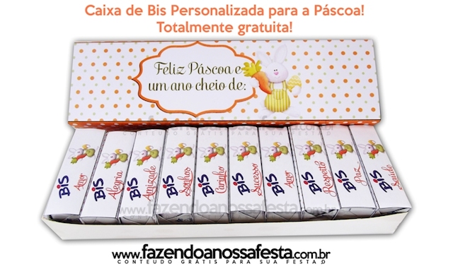 Caixa Bis Personalizada para Páscoa