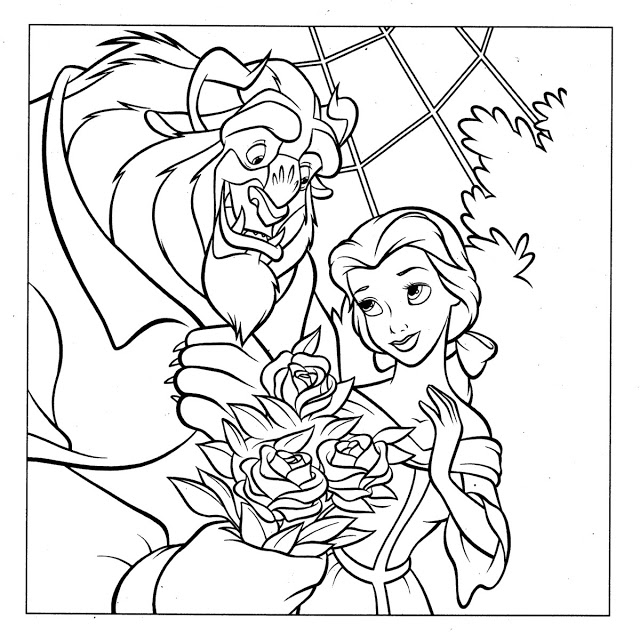 A Bela e a Fera – Imagens para Colorir!