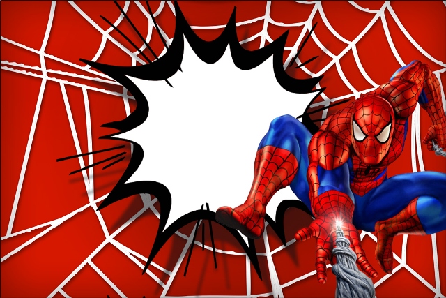 Convite Homem aranha Grátis para Editar