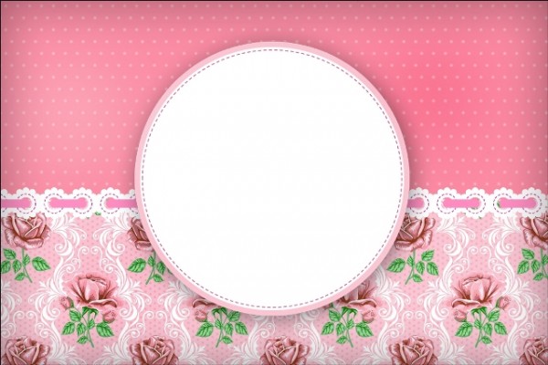 Floral Rosa Provençal – Kit Completo Digital com molduras para convites, rótulos para guloseimas, lembrancinhas e imagens!
