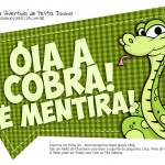 Plaquinha Divertida Festa Junina Óia a Cobra