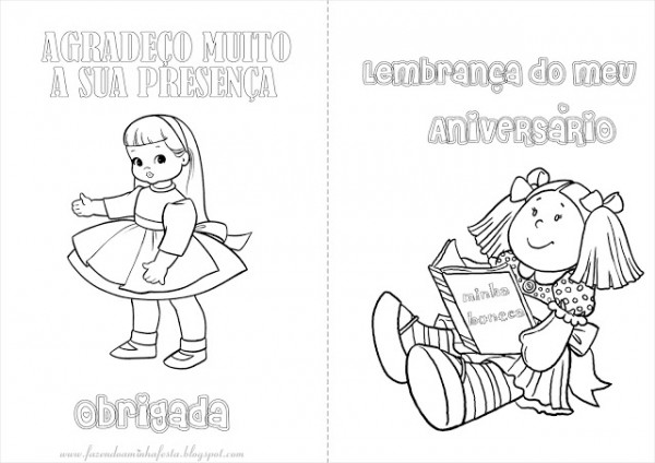 Bonecas – Livrinho para Colorir!