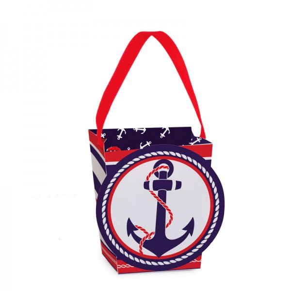 caixa sacolinha para lembrancinha festa marinheiro navy festabox cromus