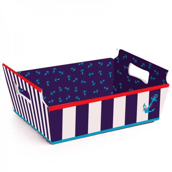 cesta para decoracao festa marinheiro navy festabox cromus media
