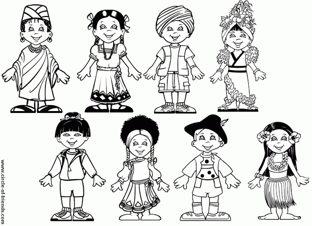 Crianças do Mundo – Imagens para Colorir!