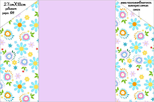 Convites Prontos para Meninas com Envelopes!