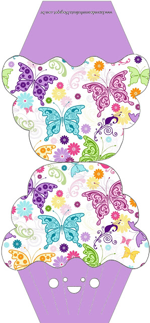 Moldes Decorados e Molde Limpo de Convite de Cupcake!