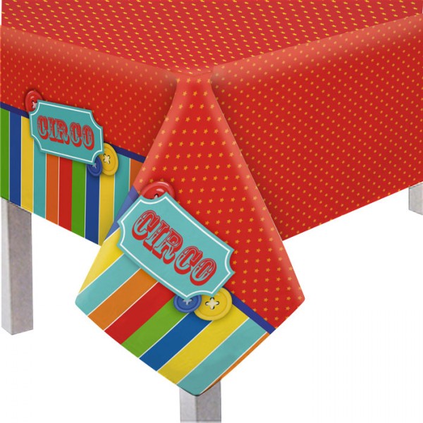 toalha de mesa plastica circo festabox cromus