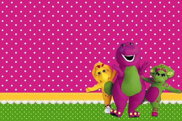 Barney – Kit Completo com molduras para convites, rótulos para guloseimas, lembrancinhas e imagens!