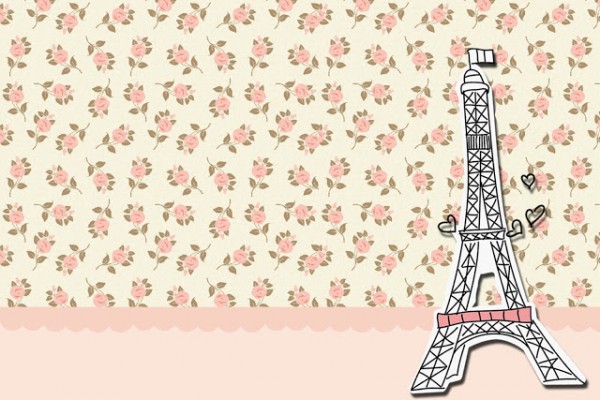 Paris Floral – Kit Completo com molduras para convites, rótulos para guloseimas, lembrancinhas e imagens!