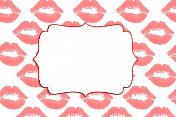 Fundo Beijos – Kit Completo com molduras para convites, rótulos para guloseimas, lembrancinhas e imagens!