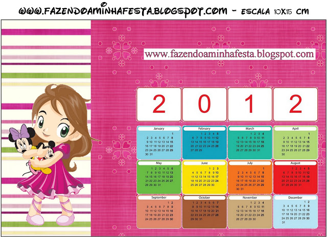 Novidade!!!! Moldes Limpos de Calendário 2012!!!